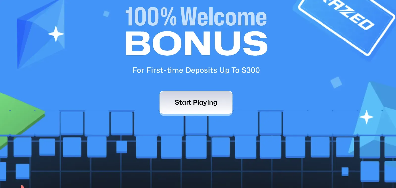 Razed Casino mit 100 % Willkommensbonus bis 300 USD auf die erste Einzahlung